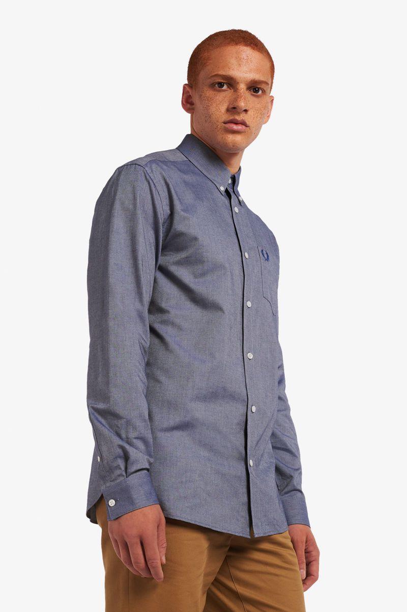 Blue Fred Perry Oxford Men\'s Shirts | PH 1516ILHS